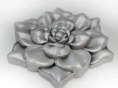 Model of a flower for CNC router 3D print model