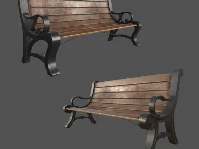 Benches Pack - Gameready Asset Low-poly 3D model