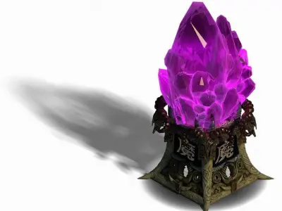 Stone Town Magic Cave - Crystal Statue 01 3D model