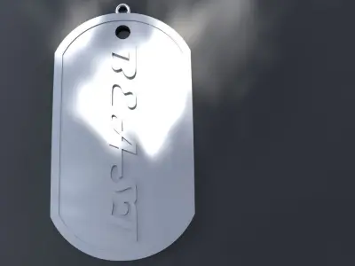 Beast Dog Tag Pendant Gold Silver Platinum Luxury Jewelry 3D print model