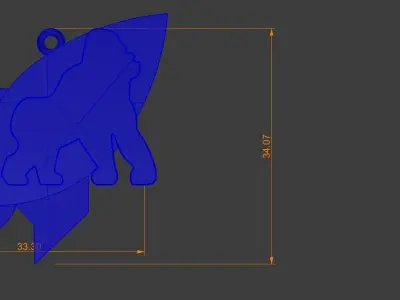 Ape Rocketship Pendant Gold Silver Platinum Jewelry 3D print model