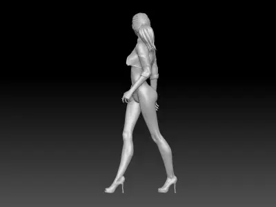 FORMULA ONE GIRL FLAG 1 3D print model