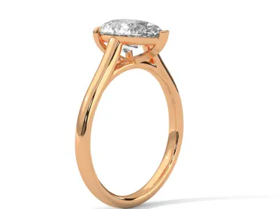 solitaire ring with detail images and 360 render videos 59 3D print model