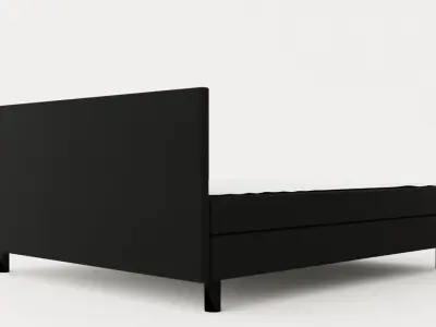 Charm Complete Bed Package 180x200 Black Low-poly 3D model