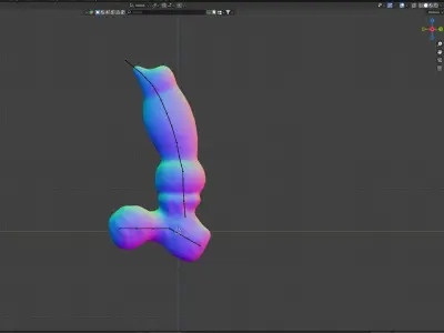 Jason Dog Penis Rigged Lowpoly and Highpoly Low-poly 3D model