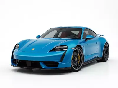 Porsche Taycan Electric Sports Car Low-poly 3D model