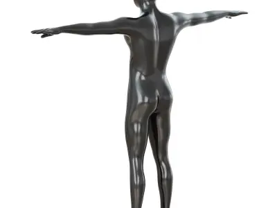 Male mannequin in T-pose 3D model