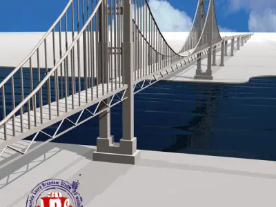 bridge golden gate in california 3D model