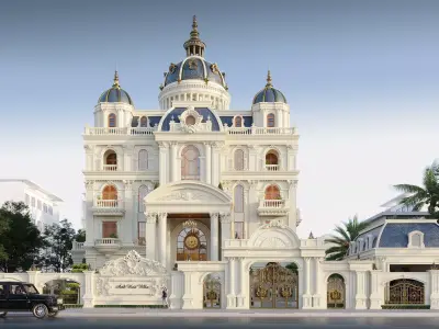 High Detailed Palace Exterior 3D Model 3D model