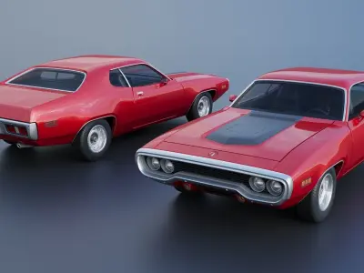 Plymouth Road Runner 1971 3D print model