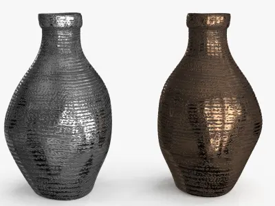Metal Vase 2 colors Low-poly 3D model