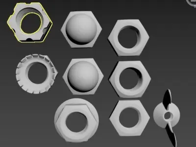 Bolt Pack Low-poly 3D model