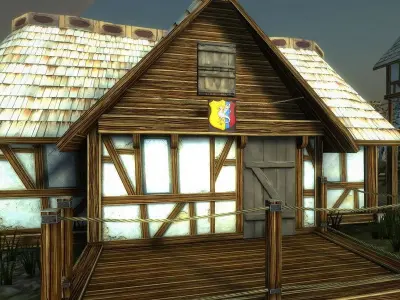 Forgotten Village Low-poly 3D model