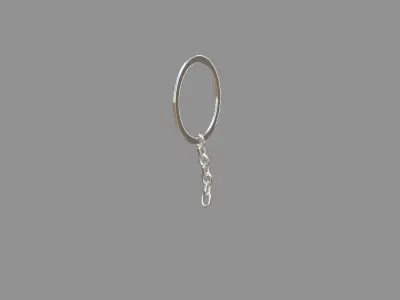 keychain silver 3D model