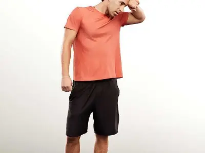 Mick 13009 - Athletic Man Take Break From Sports Low-poly 3D model