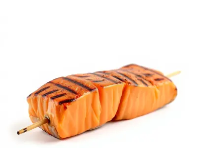 Realistic Salmon Kebab Grill Marks model pack Low-poly 3D model