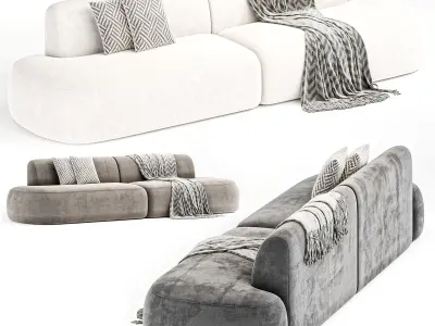 Opal Outdoor 2 Piece Original Sectional Sofa By Highfashionhome 3D model