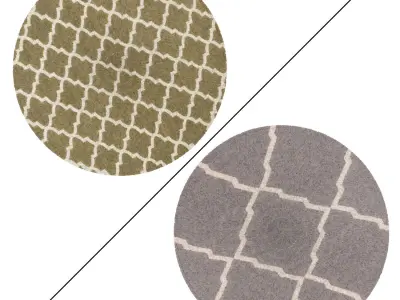 Round Rug Set 155 3D model