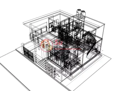 House 10x10m code 548 - Sketchup 3D model 3D model 3D model