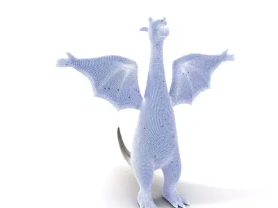 Majestic Dragon Fantasy model pack Low-poly 3D model