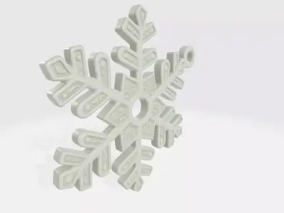 Elegant Snowflake Ornament Christmas Decoration Winter  3D print model