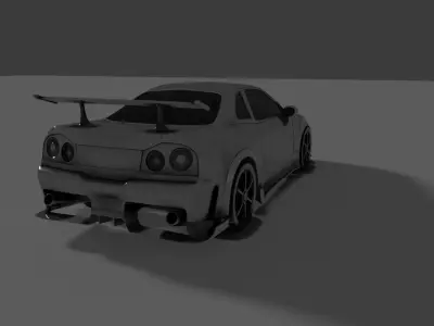 The car is ready to game Unofficial brand Low-poly 3D model