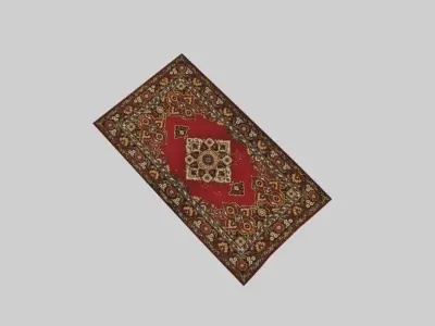 Persian carpet  Low-poly 3D model
