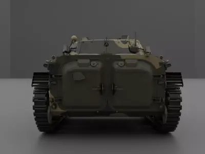 BMP-2 tank Low-poly 3D model