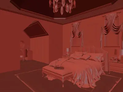  Bedroom interior 91 3D model