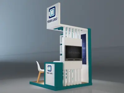 Booth Exhibition Stand a218 3D model