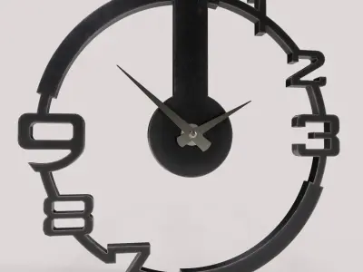 3D Wall Clock  Modern Minimalist Design 3D model