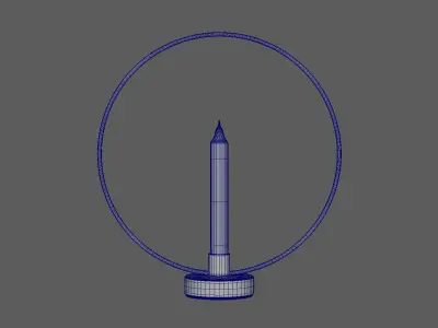 candleholder golden ring 3D model