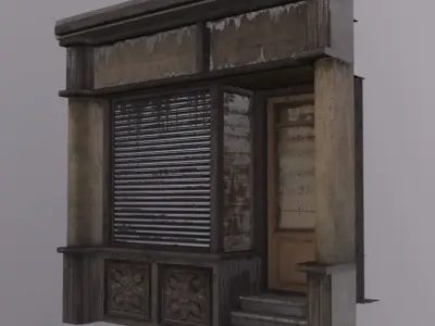 Shopfront Brown Low-poly 3D model