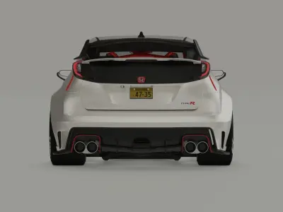 Civic Type R 2015 Custom Widebody Kit 3D model