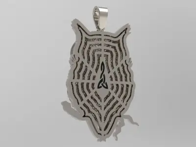Owl pendant N - 225 3D print model