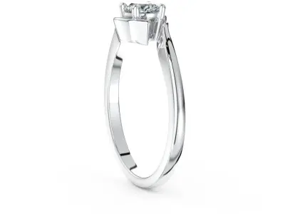 Ring with one gemstone Free 3D model