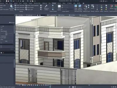 Luxury Neo Classical Villa I revit-D5-FBX-DWG-OBJ-STL-ACIS 3D model
