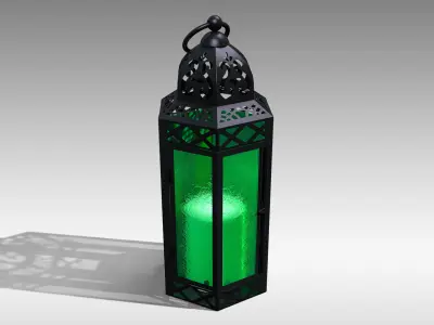 Moroccan Lantern 03 Low-poly 3D model
