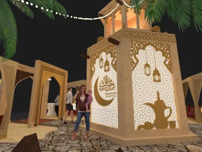 Ramadan Mall Decoration 3D model