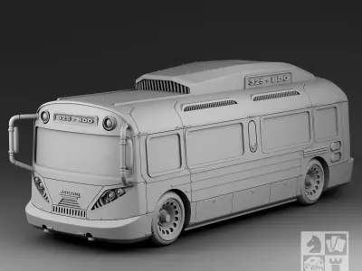 Futuristic bus 2 3D print model