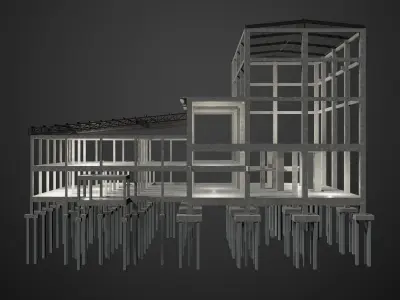 Industrial building 007 3D model