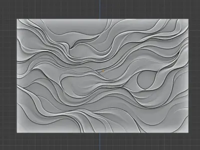 modern panel wall decor set wall relief mural CNC 137  3D model