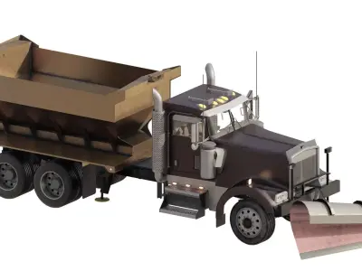 DETAILED SNOW TRUCK 3D model