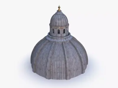 Roof gazebo 0002 Low-poly 3D model