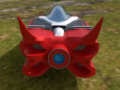 Racing Boat Low-poly 3D model