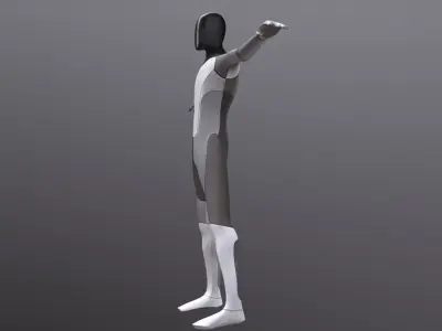 TESLA BOT CHARACTER PBR Low-poly 3D model