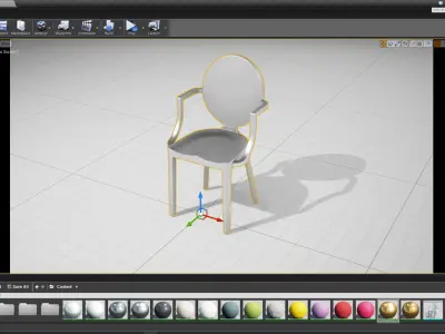 Kong Side Chair UE4 3D model