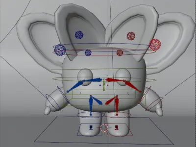 Cute Cat Character 3D Model - Game Ready Rigged and Animated Low-poly 3D model