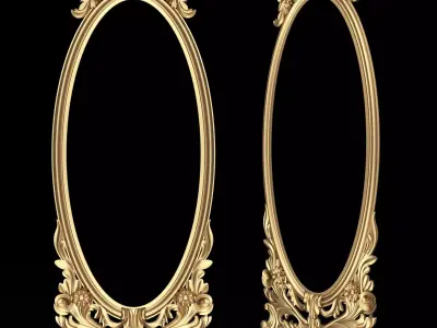 Classic Mirror 07 Low-poly 3D model