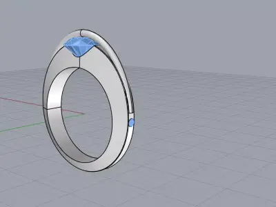 diamond ring 3D print model